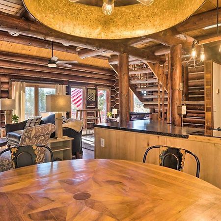 Classic Colorado Log Home With Mountain Views! Florissant Bagian luar foto