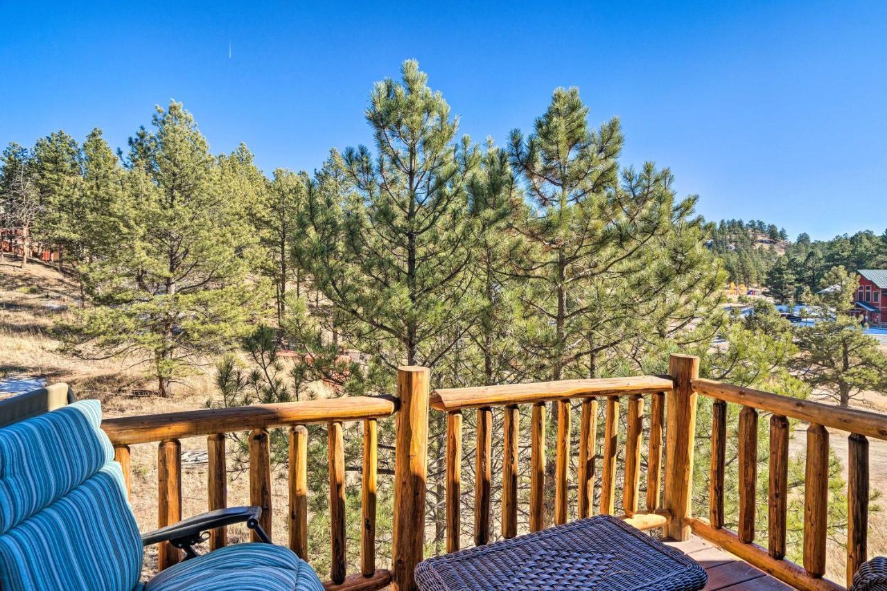 Classic Colorado Log Home With Mountain Views! Florissant Bagian luar foto
