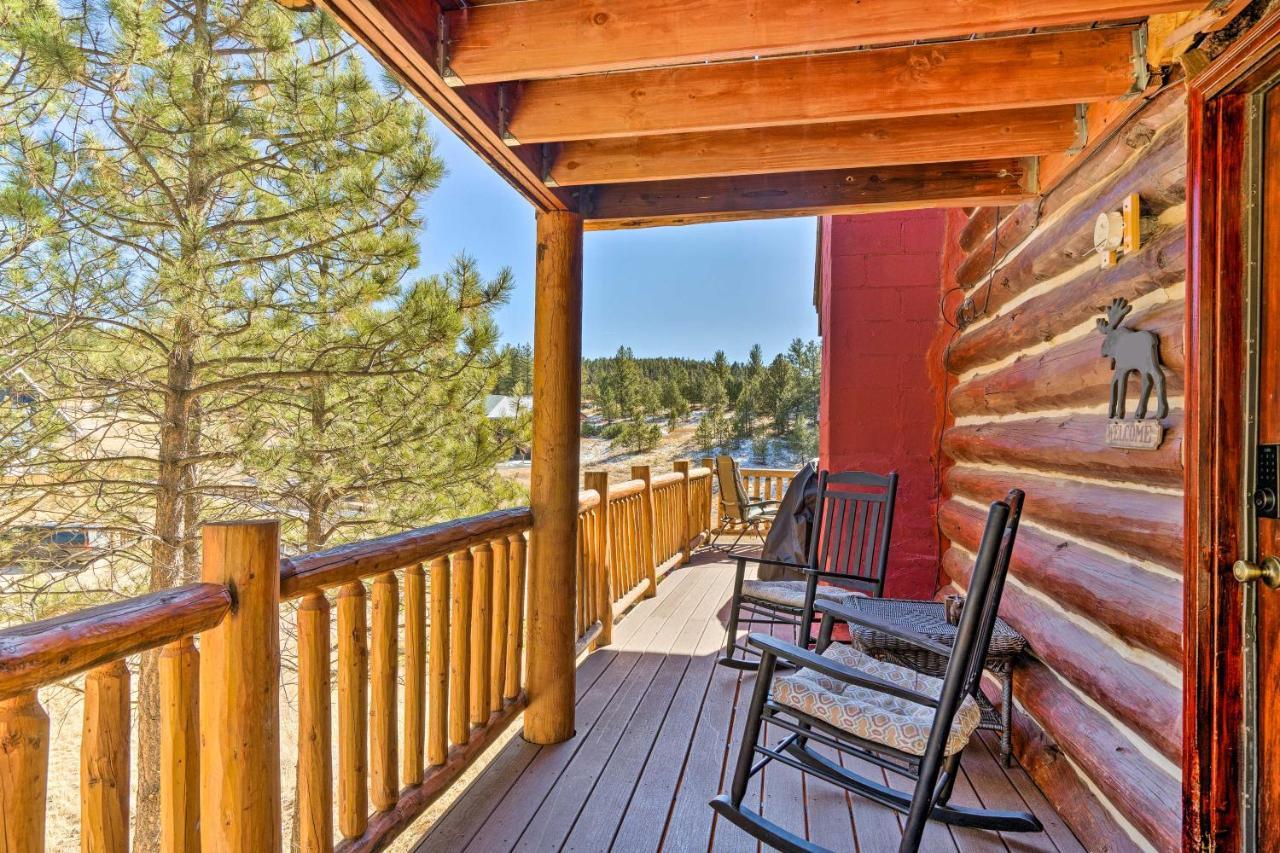Classic Colorado Log Home With Mountain Views! Florissant Bagian luar foto